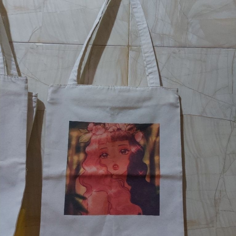preloved/thrift tote bag resleting tas blacu sablon melanie martinez