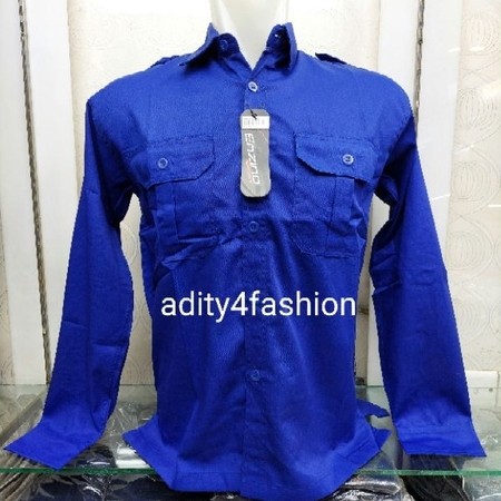 Seragam Pns,Kemeja Pdh Kemeja Seragam PNS Lengan Panjang Bahan American Drill Biru Benhur Seragam Pd