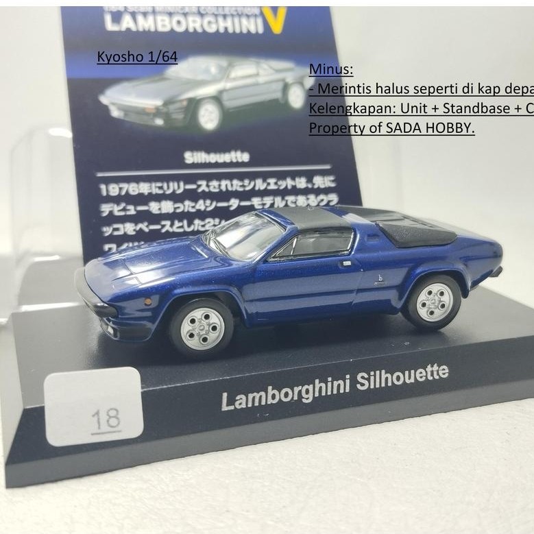 Kyosho 1/64 Lamborghini Silhouette Biru