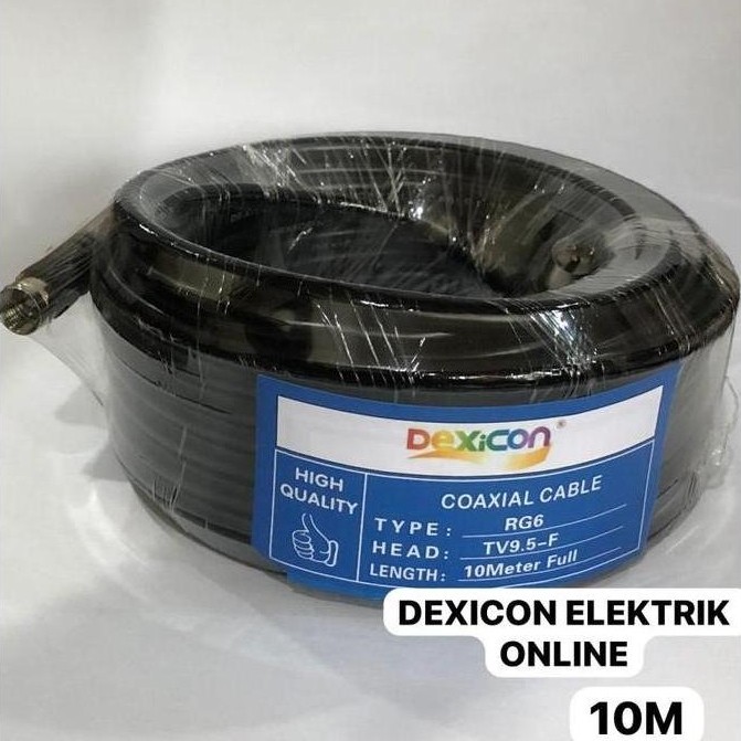 KABEL ANTENA RG6 / Merk Dexicon/ 10 Meter 15 Meter 20 Meter