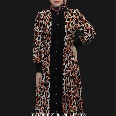 Hikmat Original Fashion A5124 - Abaya Hikmat - Noerbutikmuslim - Gamis Lebaran - Gamis Mewah - Gamis