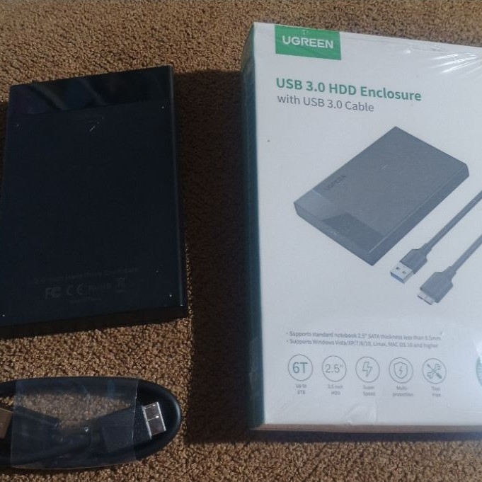 Casing Ssd Hardisk Ekternal Ugreen 30848 Or Enclosure Hard Drive