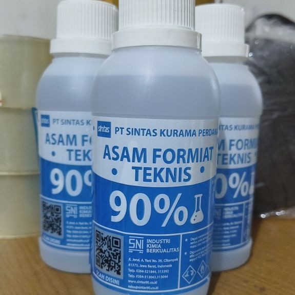 Cuka Getah / asam semut/ asam formiat/ pembeku getah karet SINTAS 90 250ML kemasan Baru