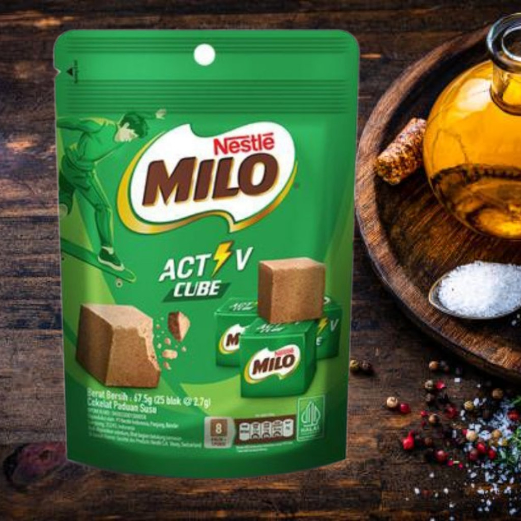 Cat Lover Shop Nestle Milo Active Cube Permen Kotak Bubuk Cokelat Milo Isi 25 Pcs