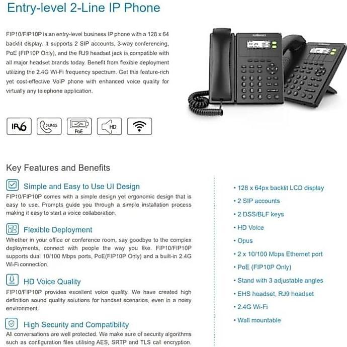 Ready  IP Phone FlyingVoice ipPhone POE WIFI VoIP