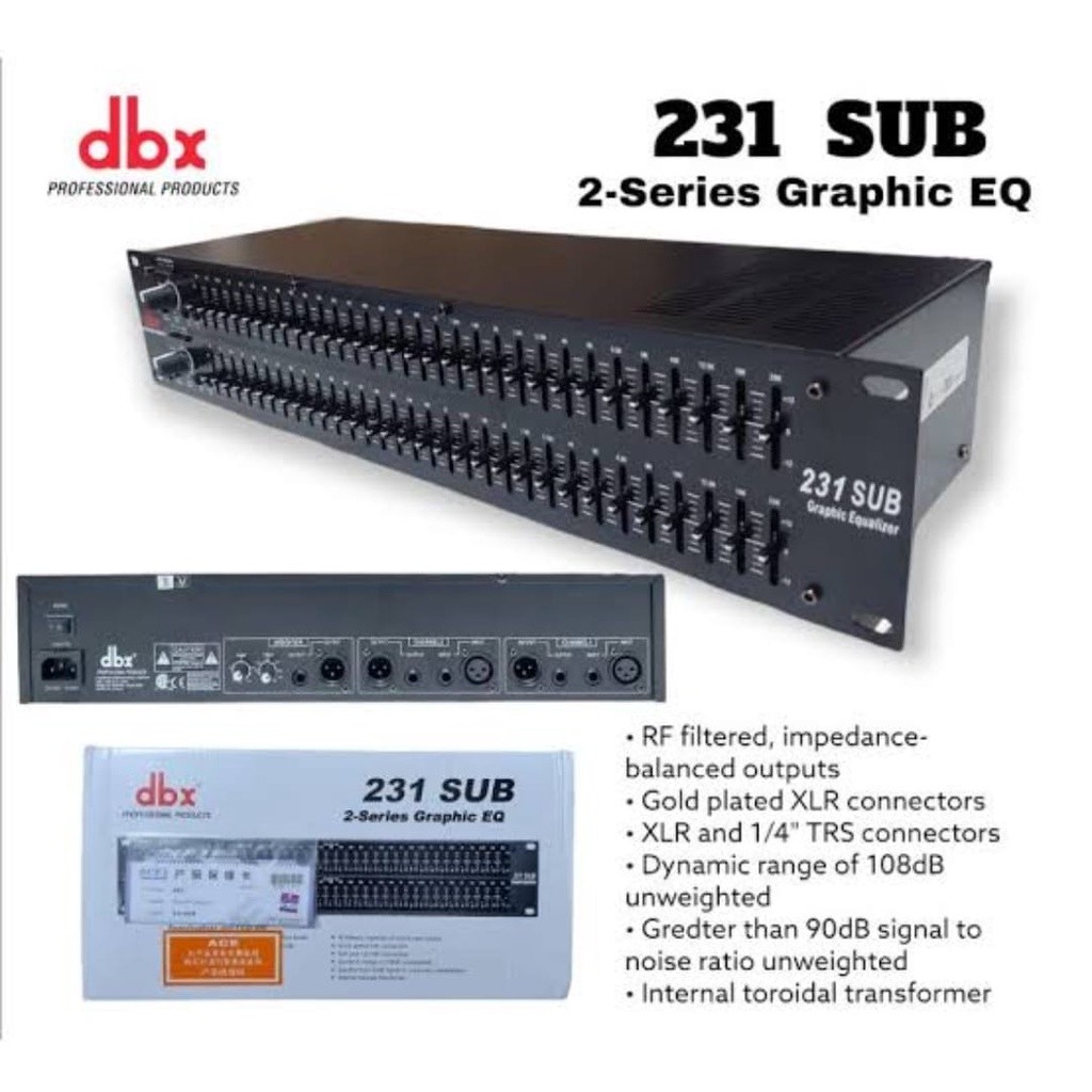 Equalizer DBX 231 Plus SUB / DBX 231 + SUB / DBX 231 SUB GRADE A+  2 channel