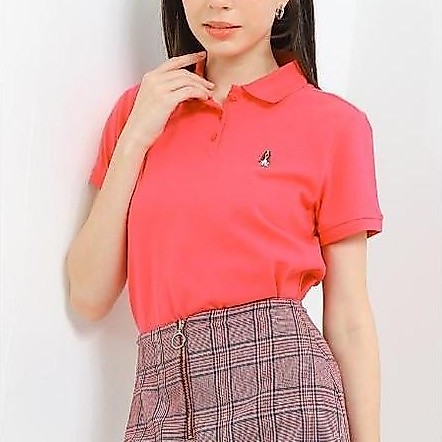 Hush Puppies Kaos Polo Wanita Farrona Polo Fuchsia - Fuchsia, M