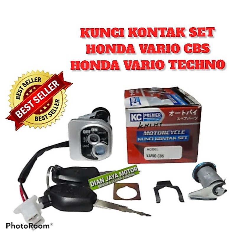Set Kunci Kontak Motor Honda Vario CBS dan Vario Techno Lengkap Assy