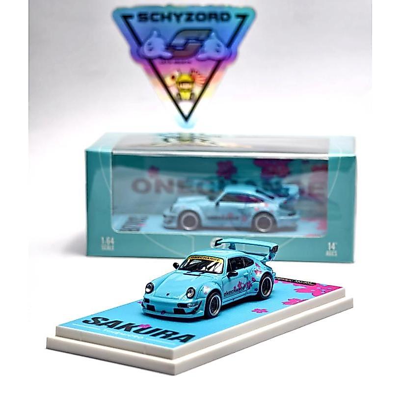 Time Micro Porsche RWB 964 GT Wing Sakura Japan Limited Edition Tiffany Blue