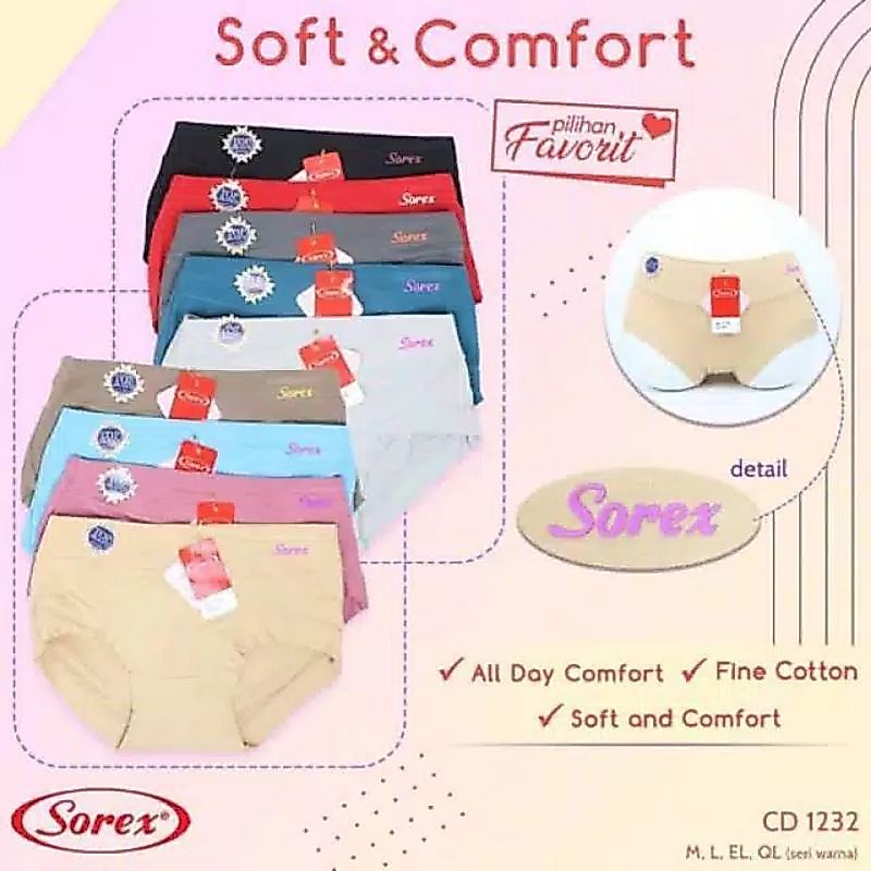 SOREX 1232 celana dalam wanita || cd SOREX 1232