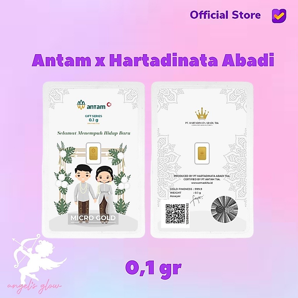 Micro Gold Antam Hartadinata 0.1 & 0.25 Gram Wedding Tradisional Series