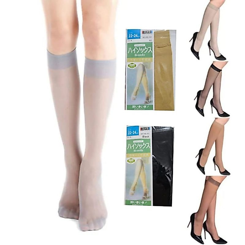 SK08 Stocking Lutut / Shaleg Hi-Sock Stocking Lutut Wanita Karir