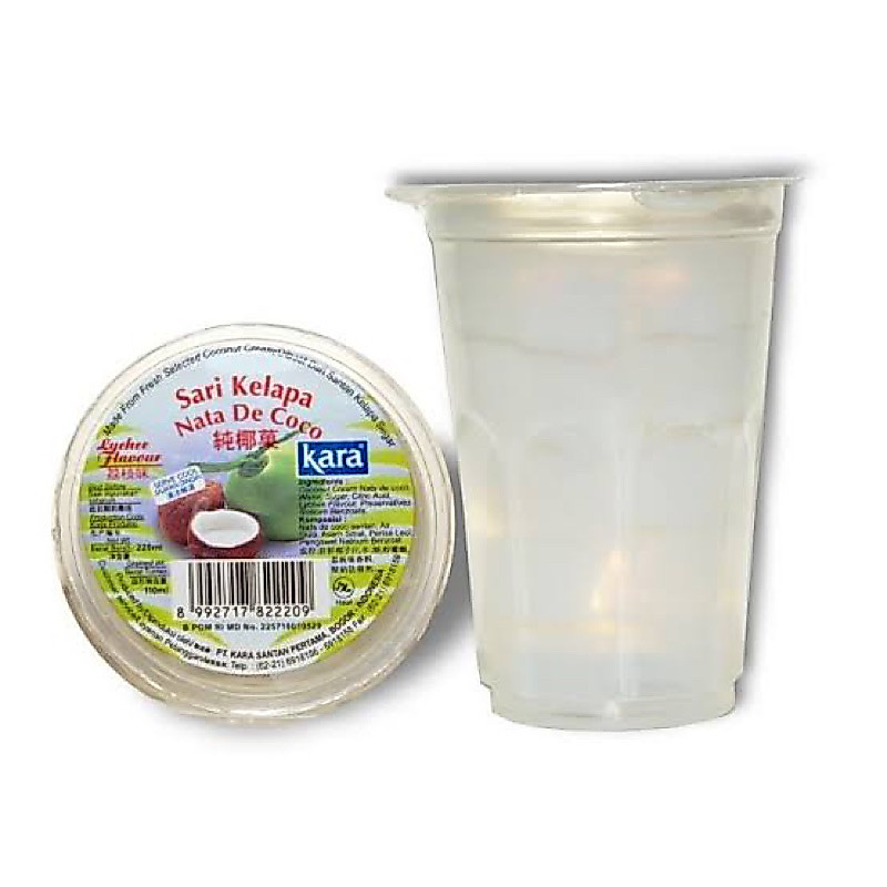 kara nata de coco lychee 220g - kara nata de coco leci