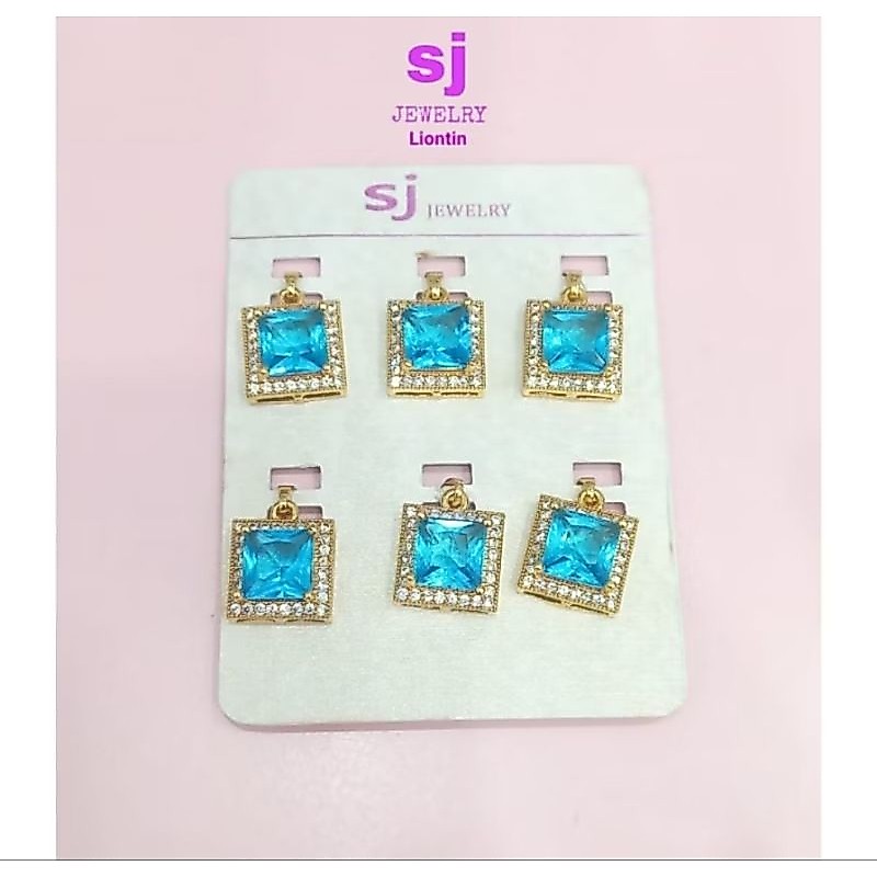 TERBARU LIONTIN EMAS GOLD SJ JEWELRY PERMATA ZIRCON TANAM