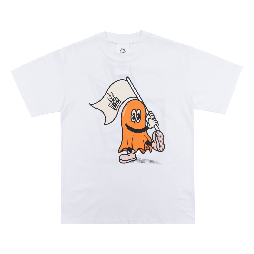 Basedclub X Maternal Disaster Smash Kaos Lengan Pendek Putih