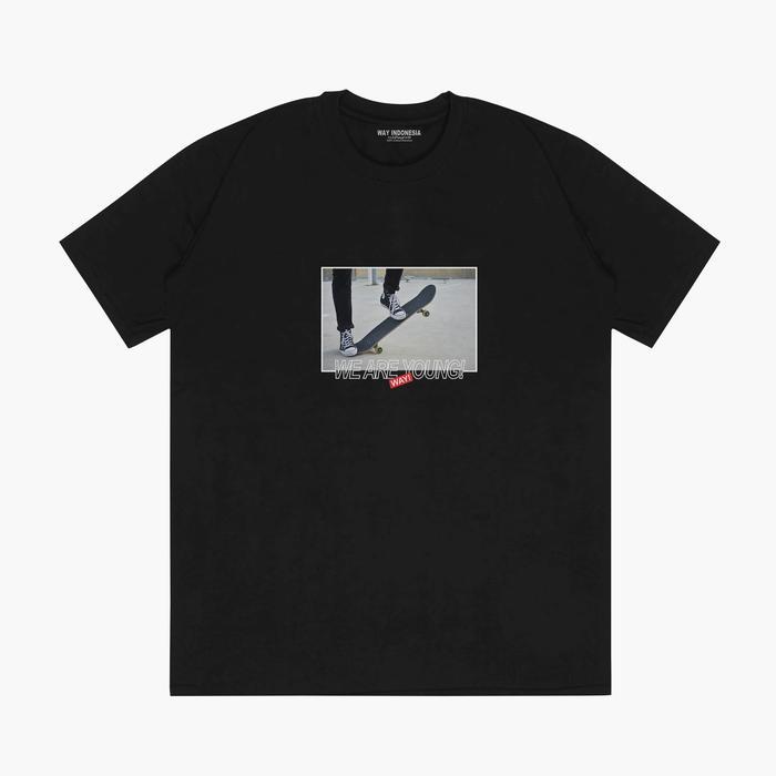 Way Kaos Unisex Dewasa Lengan Pendek Size S-4XL - Skate11 Black - S