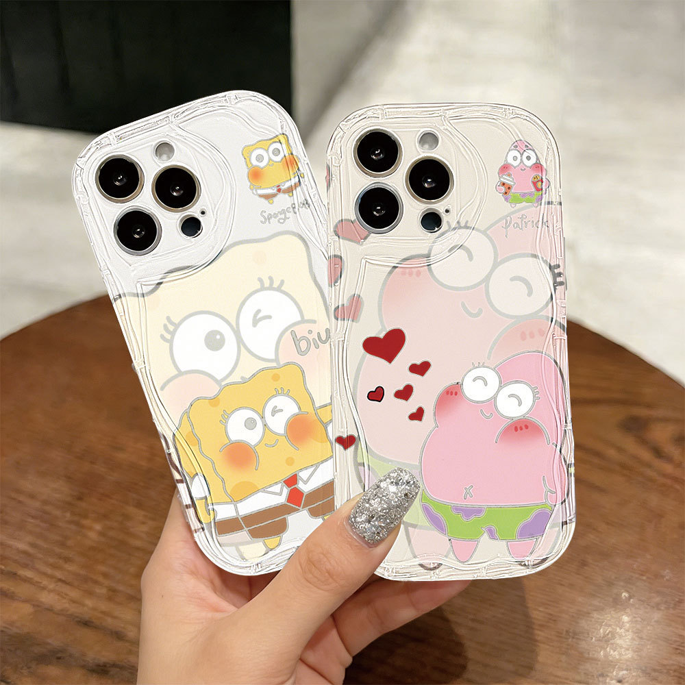 Cute and playful SpongeBob and Phone Casee For Xiaomi Poco X6 5G X5 POCO M6 PRO C65 C55 C40 M3 Pro X