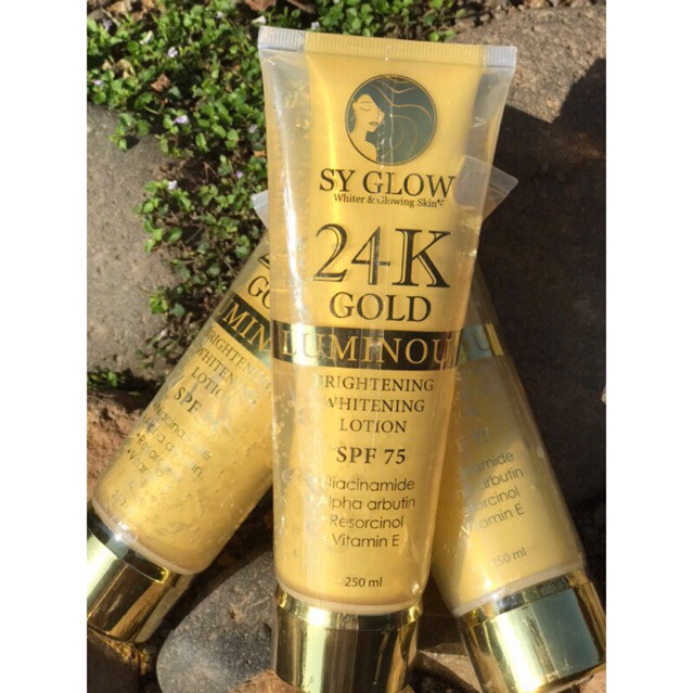 Sy Glow 24K Gold Luminous Lotion SPF 75 Brightening & Whitening 250ml cod