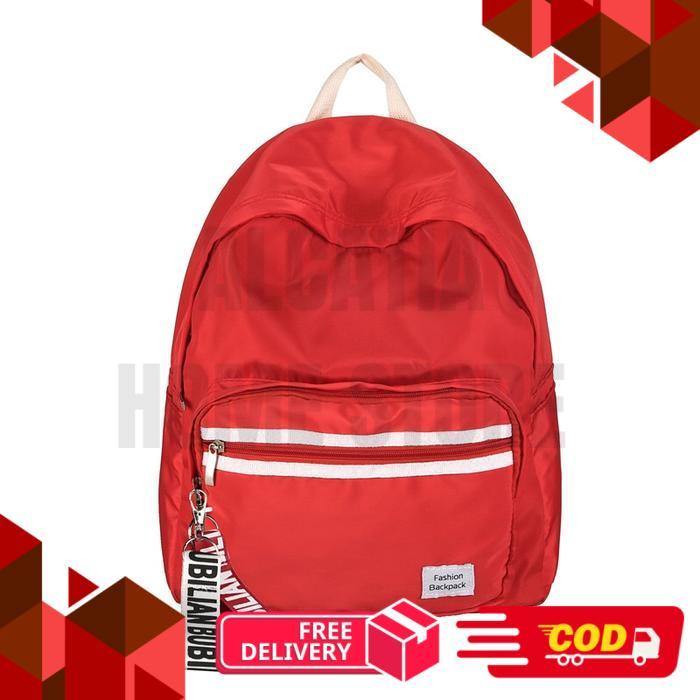 Unisex Korean Style Backpack Gusion / tas ransel wanita Nilon Tas sekolah remaja tumbrl ulzzang - Me