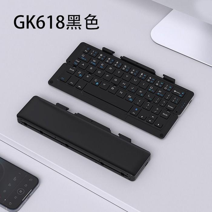 Keyboard Lipat Panjang Bluetooth Wireless/ Keyboard Lipat Panjang With Phone Holder / Keyboard Lipat