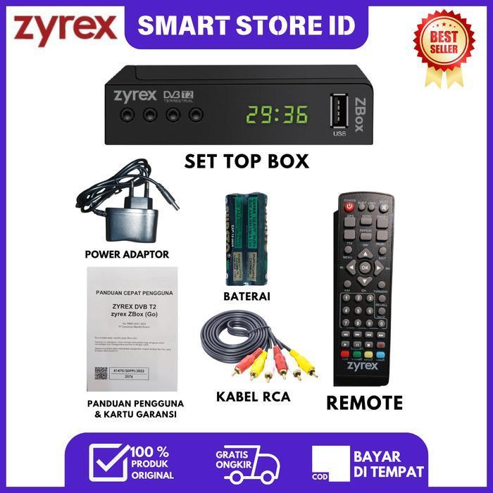 STB TV Digital Murah Support WiFi Cocok untuk TV Tabung dan LED Full HD 1080p - ZYREX, STB ONLY