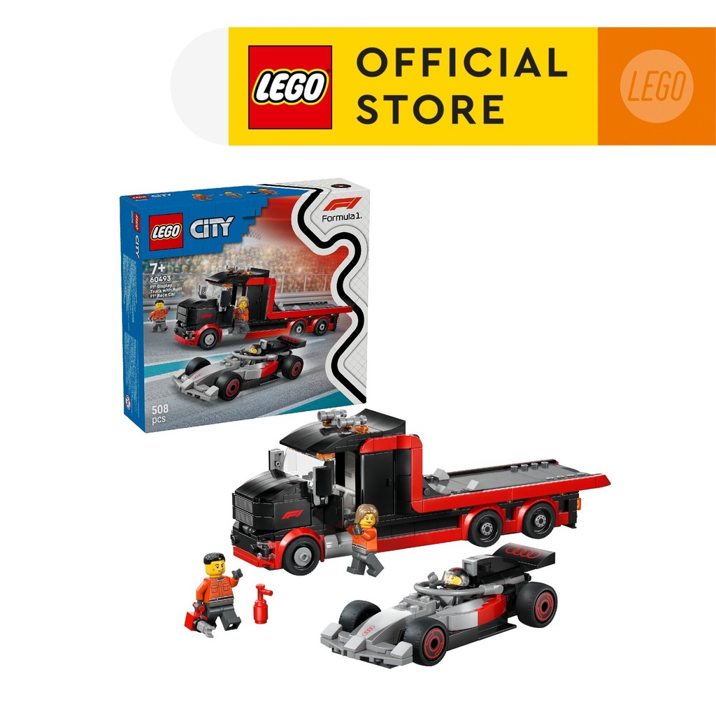 LEGO City 60493 F1 Display Truck with Audi F1 Race Car (508 Pieces), Mainan Anak Laki-Laki, Mainan M