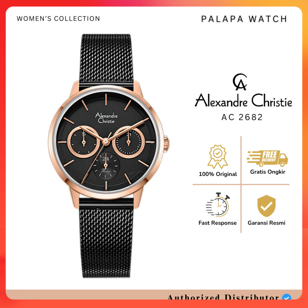 Jam Tangan Wanita Alexandre Christie AC 2916 / AC 2B20 / AC 2682 Rantai Pasir Original