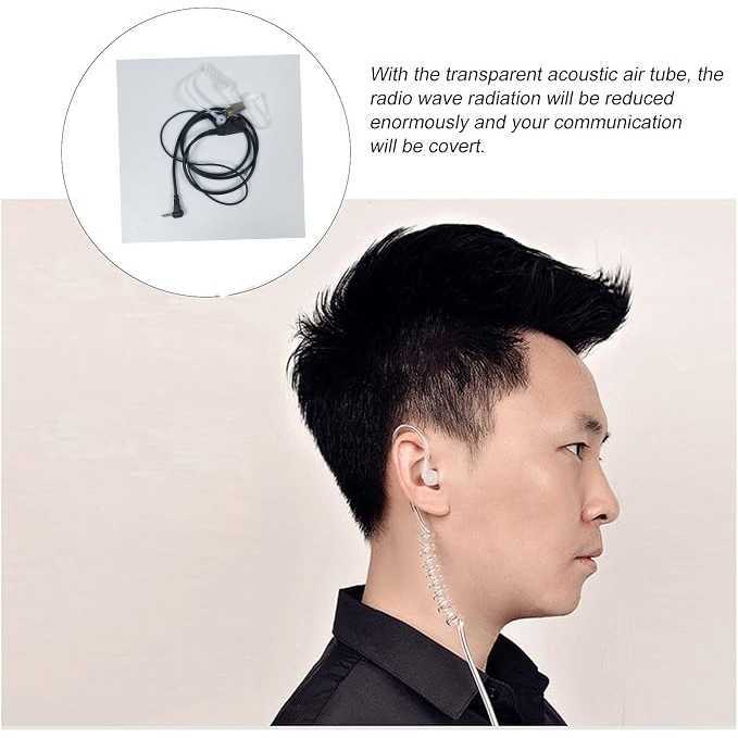 COD Single Headset Earphone Dengan Mikrofon Mic Push To Talk PTT Untuk Walkie Talkie HT Motorola KSU