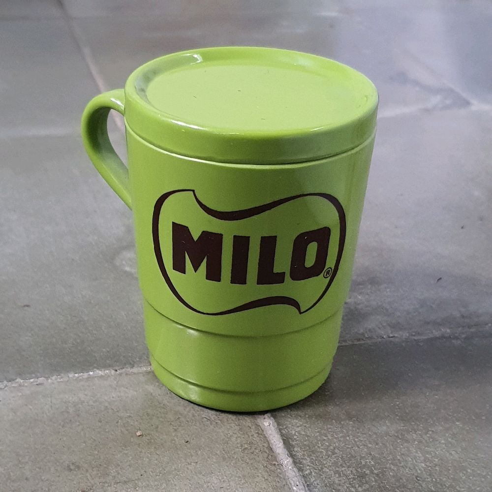 gelas milo melamine lawas jadul vintage second bekas preloved cangkir mug