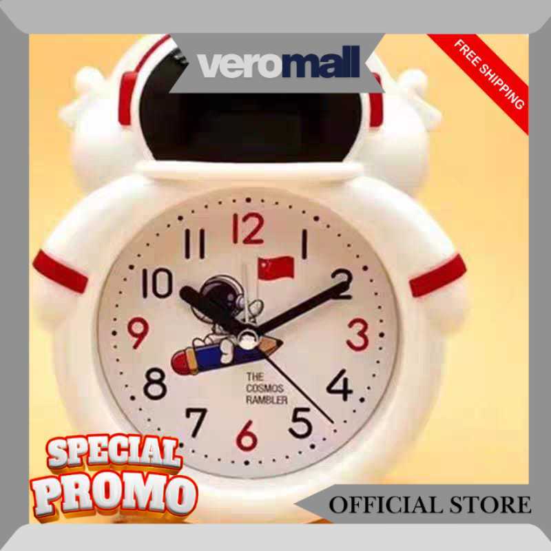 Jam Alarm Weker Astronot Bunyi Beep | Jam Meja Alarm TLG