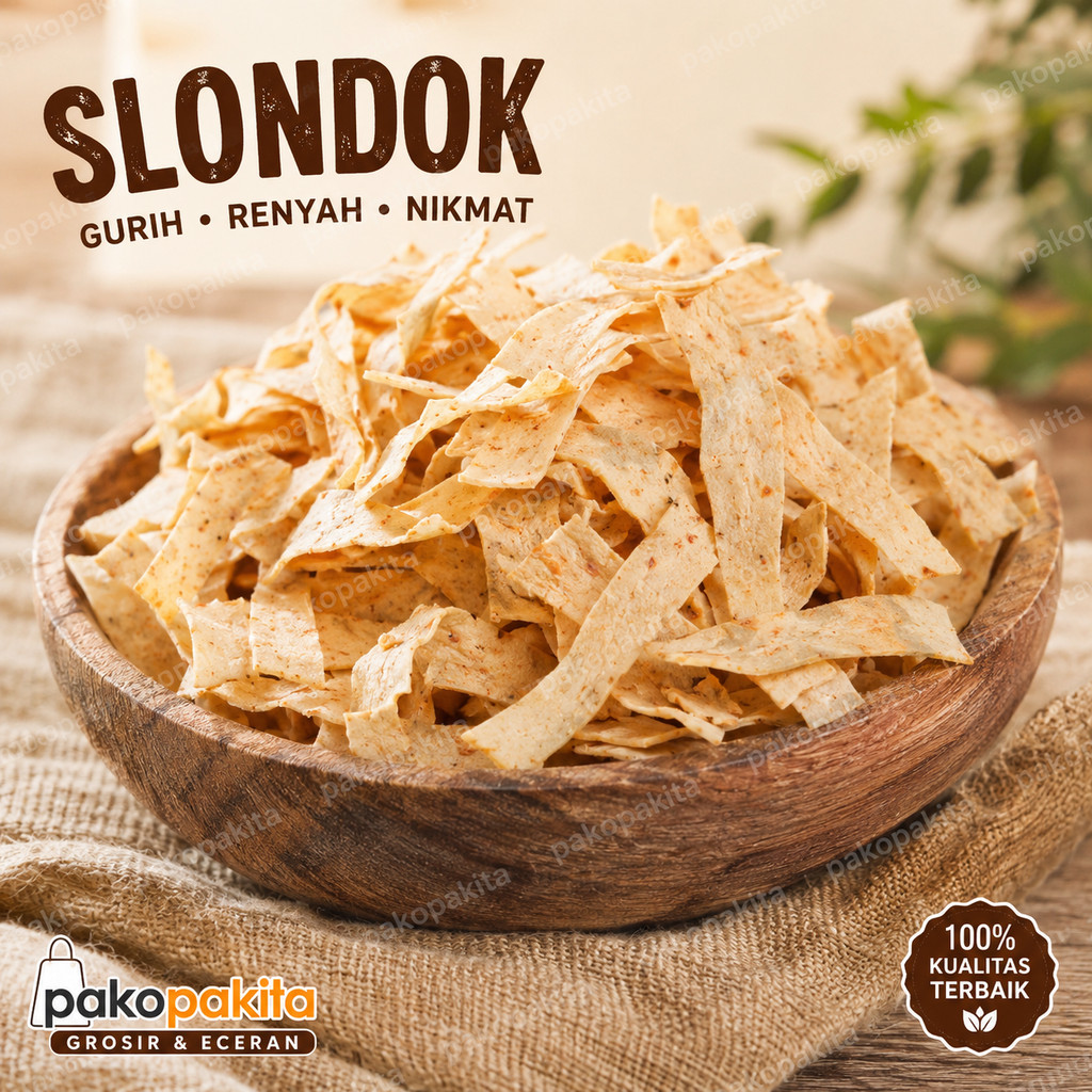 kerupuk slondok mentah