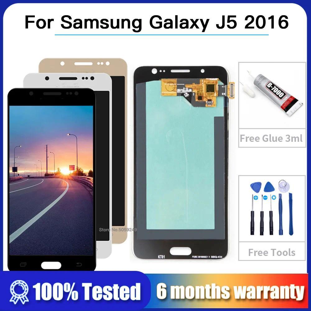 OLED J510 LCD For Samsung Galaxy J5 2016 J510F J510M J510FN LCD splay Tou Screen gitizer Assembly Re
