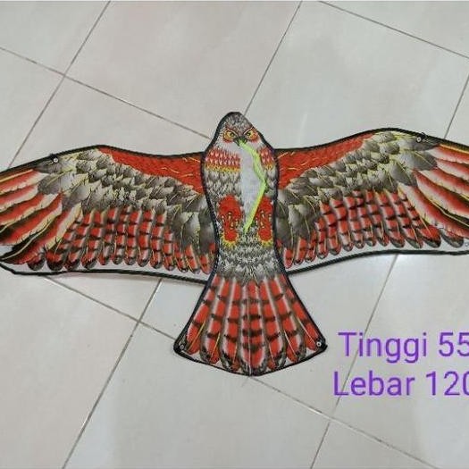 Layangan Elang Kain Parasut PANJANG 1.2 METER / Layangan Seot / Layang Layang Pantai Waterproof / La