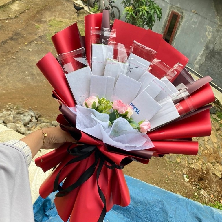 bouquet kosongan uang / kosongan uang 10 lembar / buket simple
