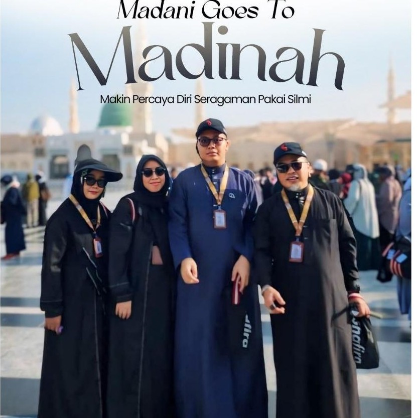 exclusive silmi - gamis abaya putih - gamis sarimbit keluarga - gamis putih umroh madani family
