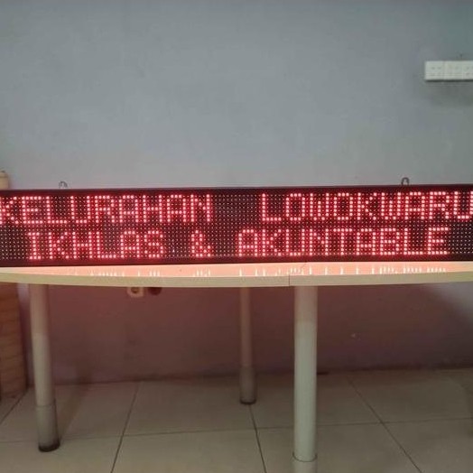 Running Text - Jam Digital Papan Informasi Toko, Alarm, Scroll Text Otomatis