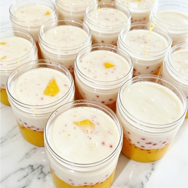 Mango Sago Premium 600ml Fresh Made | Mangga Slice Jelly dan Sago