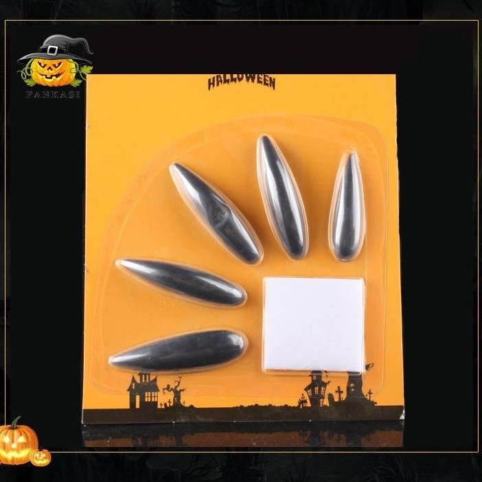 Mega Sale Fanl 10 Pcs Fake Nail Kuku Palsu Panjang Sadako Kuntilanak Vampir Halloween Rumah Hantu As