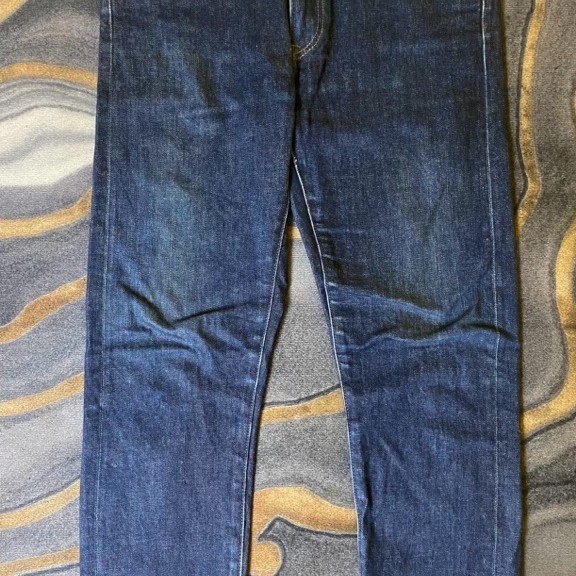 Celana Panjang Jeans Pants Uniqlo Denim (selvedge) bluewashed Second Original
