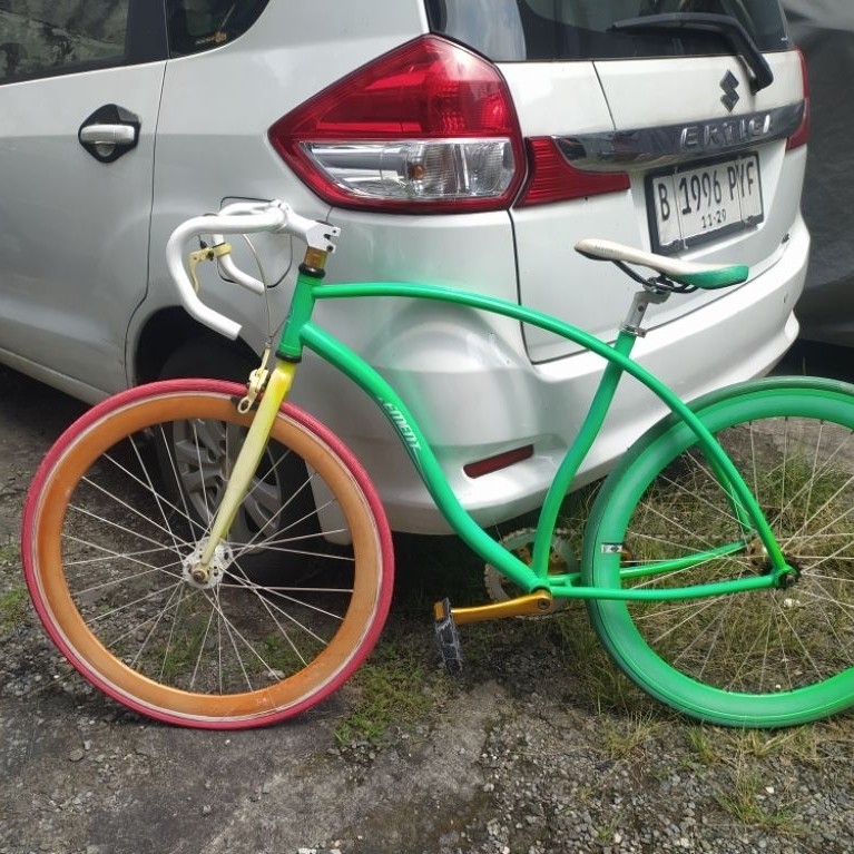 Sepeda Fixie Elemen Koleksi Frame Cantik bkn Helios Stratos Roadbike Balap Mtb Seli Bmx Bike
