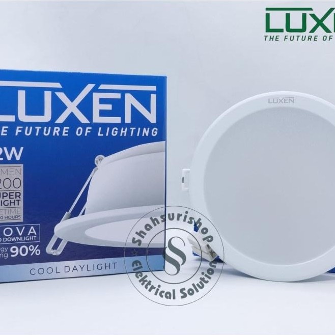 LUXEN NOVA 12 WATT DOWNLIGHT LED PANEL IB BULAT SUPERBRIGHT BERGARANSI