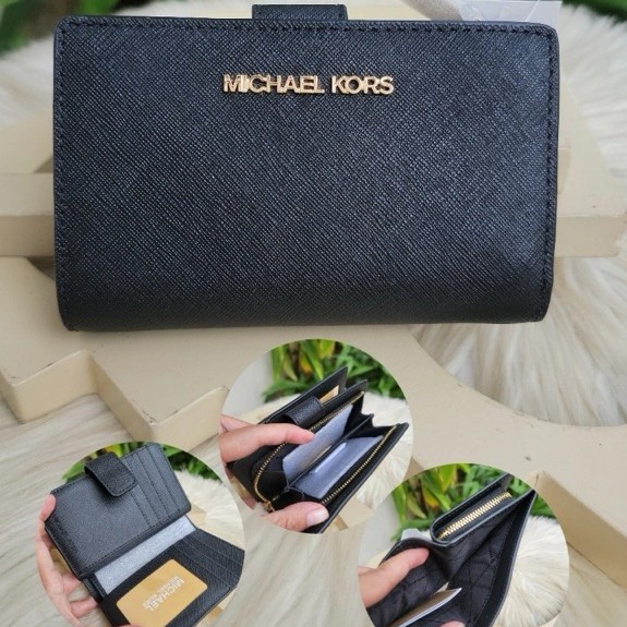 New ori dompet MK jet set safiano leather bifold