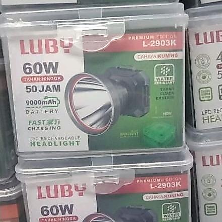 Senter Kepala Luby L2903K 60 Watt Cahaya Kuning Luby L2903K L 2903K L2903 K L2903  Luby L2903 K