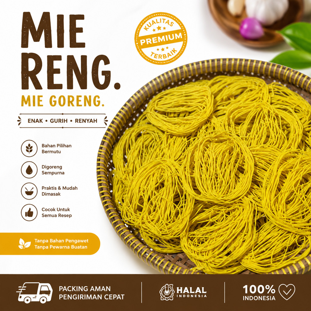 1KG KERUPUK MIE MENTAH / MIRENG / MIE RENG SIAP GORENG