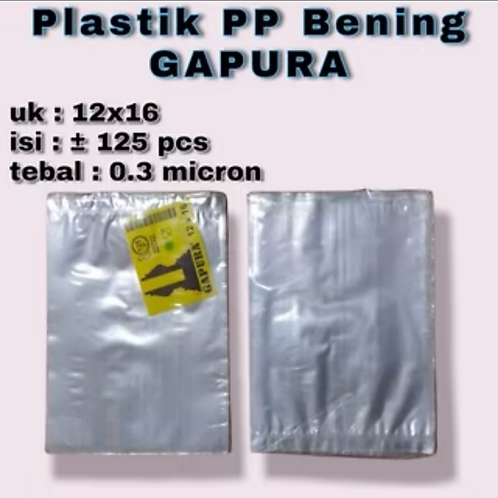 Kantong Plastik PP Uk 15X30-10X15,Plastik PP bening, Kantong Plastik bening