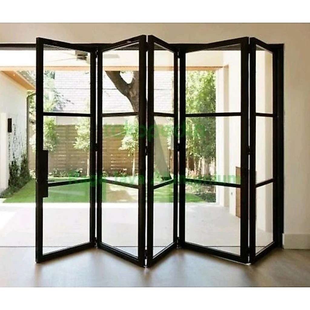 Pintu lipat aluminium kaca