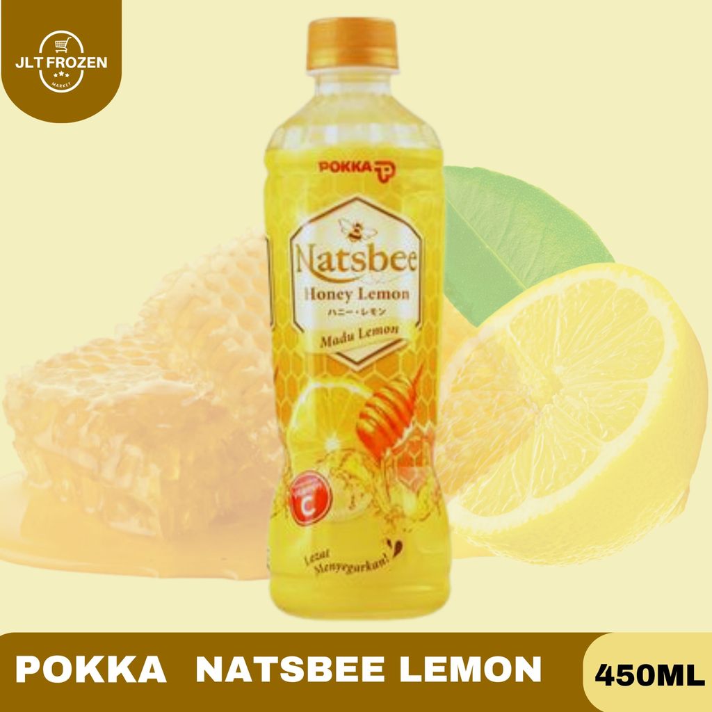 Pokka Natsbee Honey Lemon 450ML / Minuman Madu Sari Lemon / Honey Lemon Tea / Siap Minum / Honey Lem