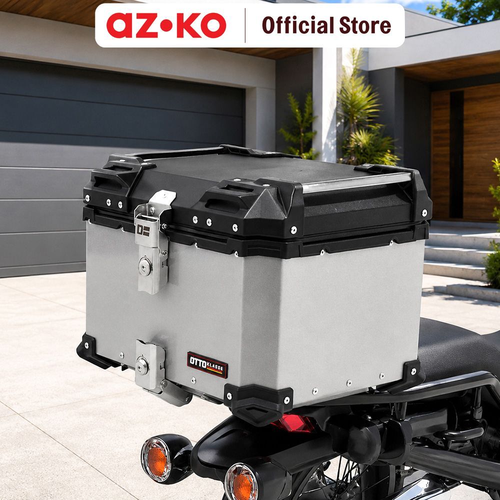 AZKO Otto Klasse 45 ltr Box Motor Aluminium Square Motorcycle Box Bagasi Motor Box Penyimpanan Motor