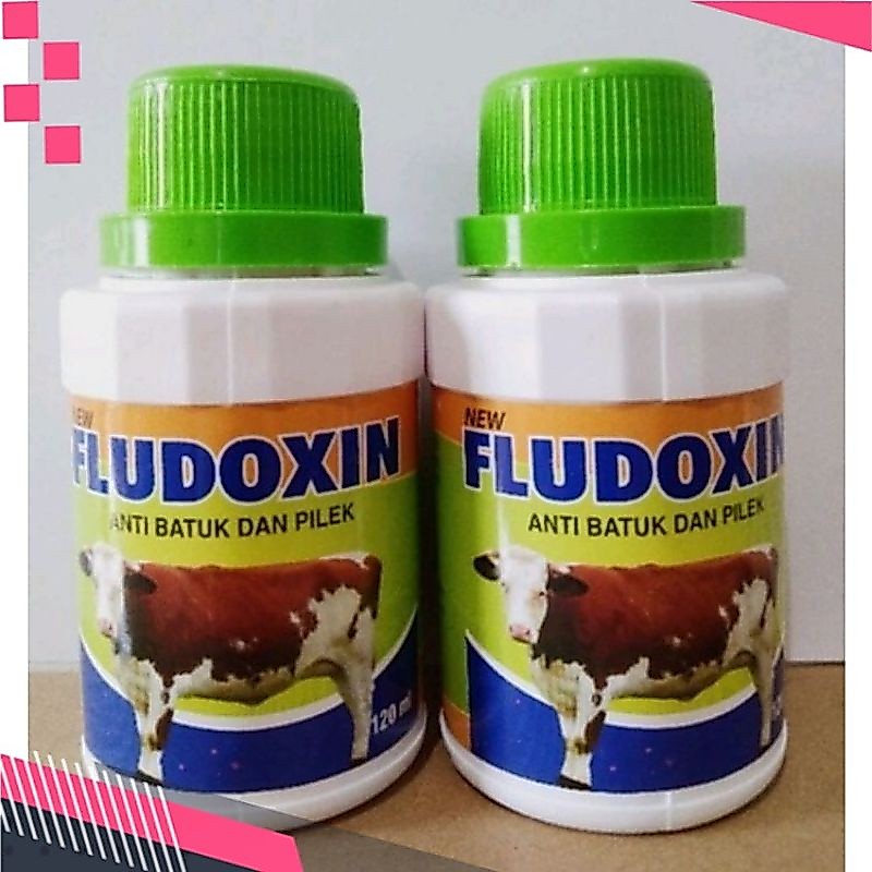 Fludoxin obat batuk pilek sapi kambing kerbau kuda fludoxin 120ml untuk hewan ternak