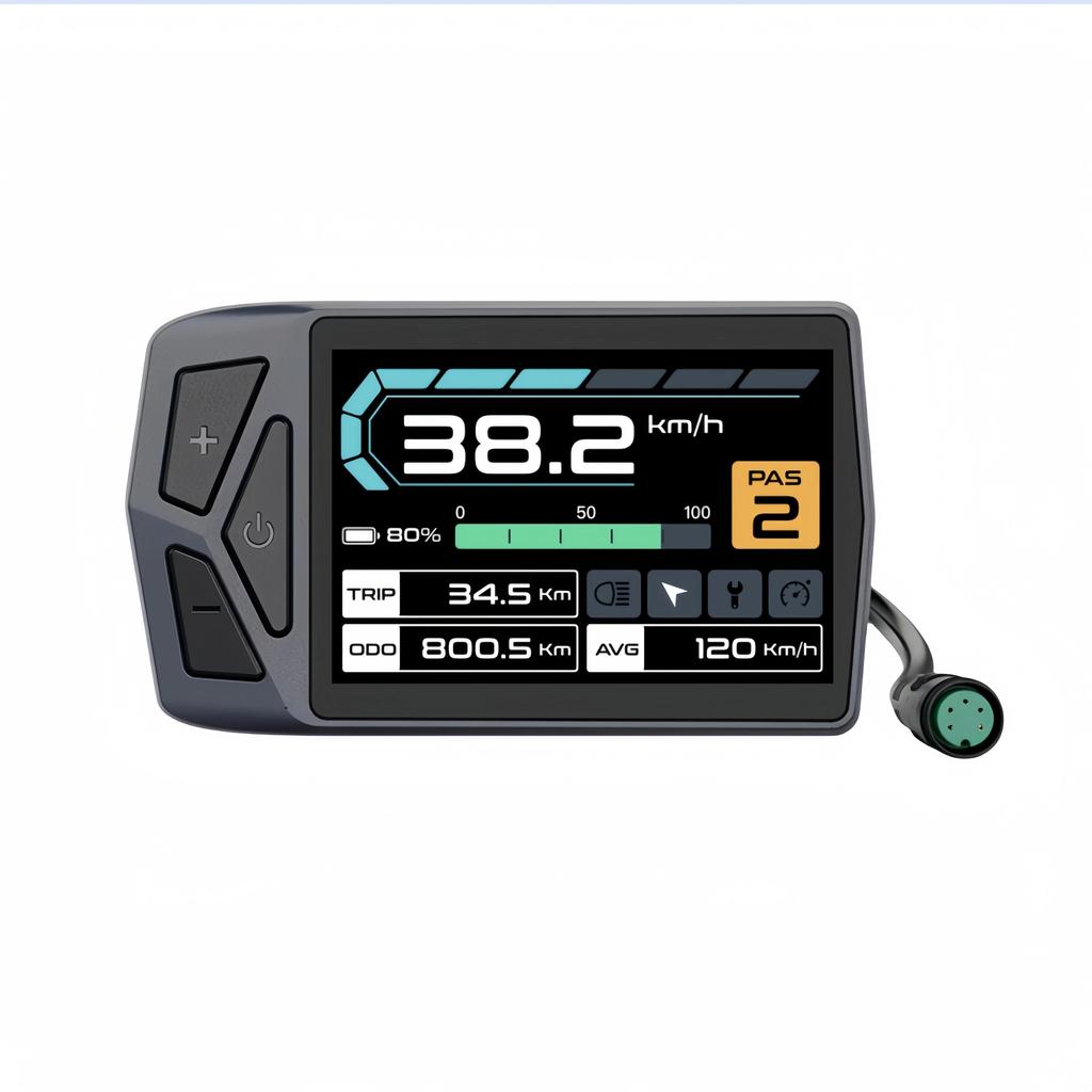 Layar Bluetooth Warna BaFang E-Bike EB02 Protokol UART Motor Tengah untuk BBS01 BBS02 BBS03 BBS01B B